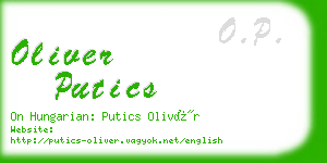 oliver putics business card